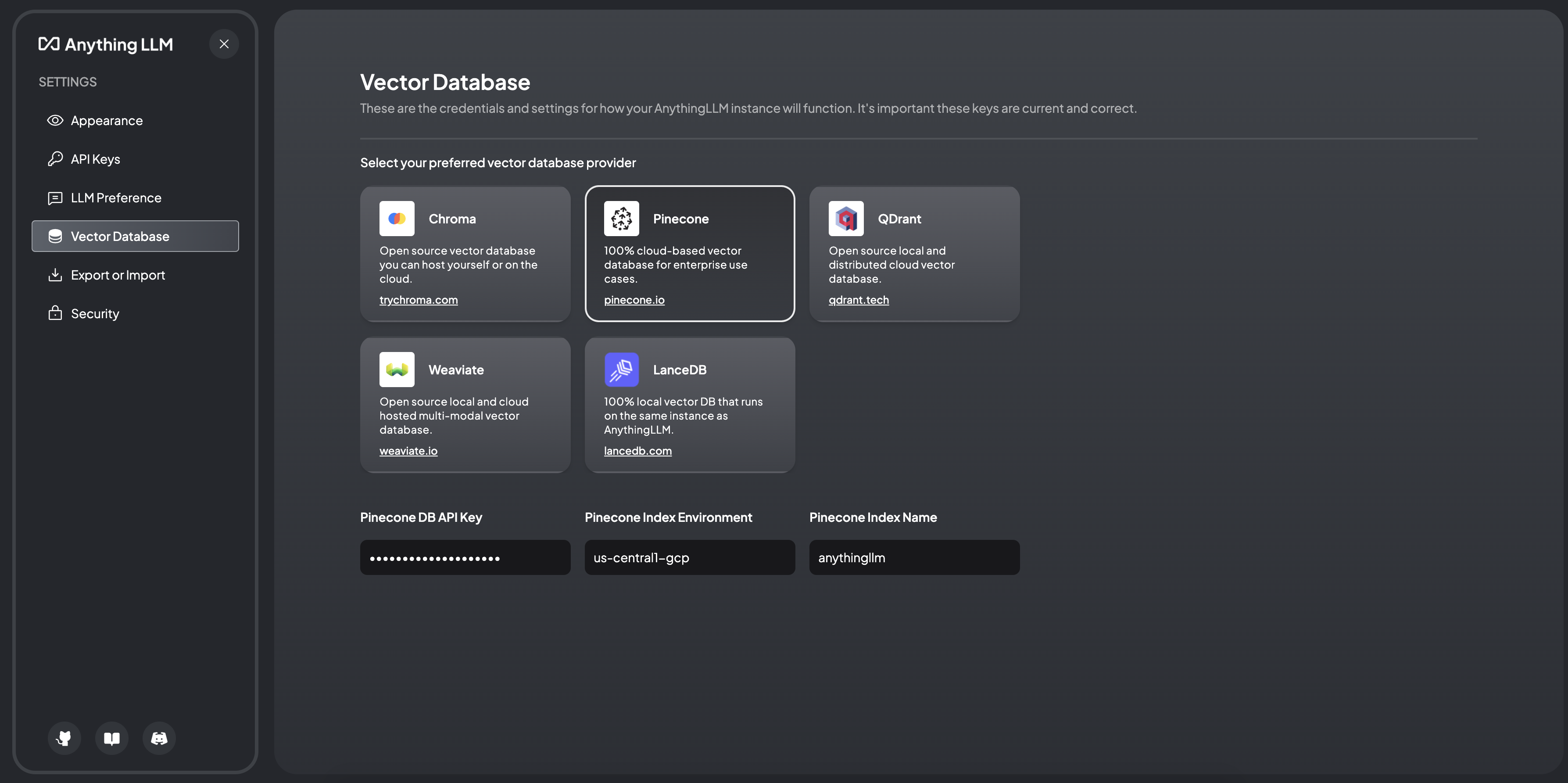 Vector Database Selection